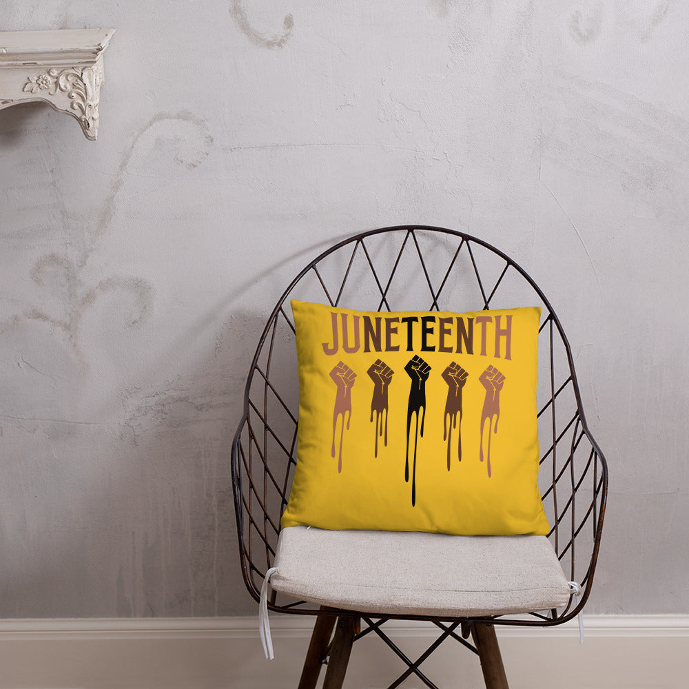 Juneteenth (Yellow) Throw Pillow
