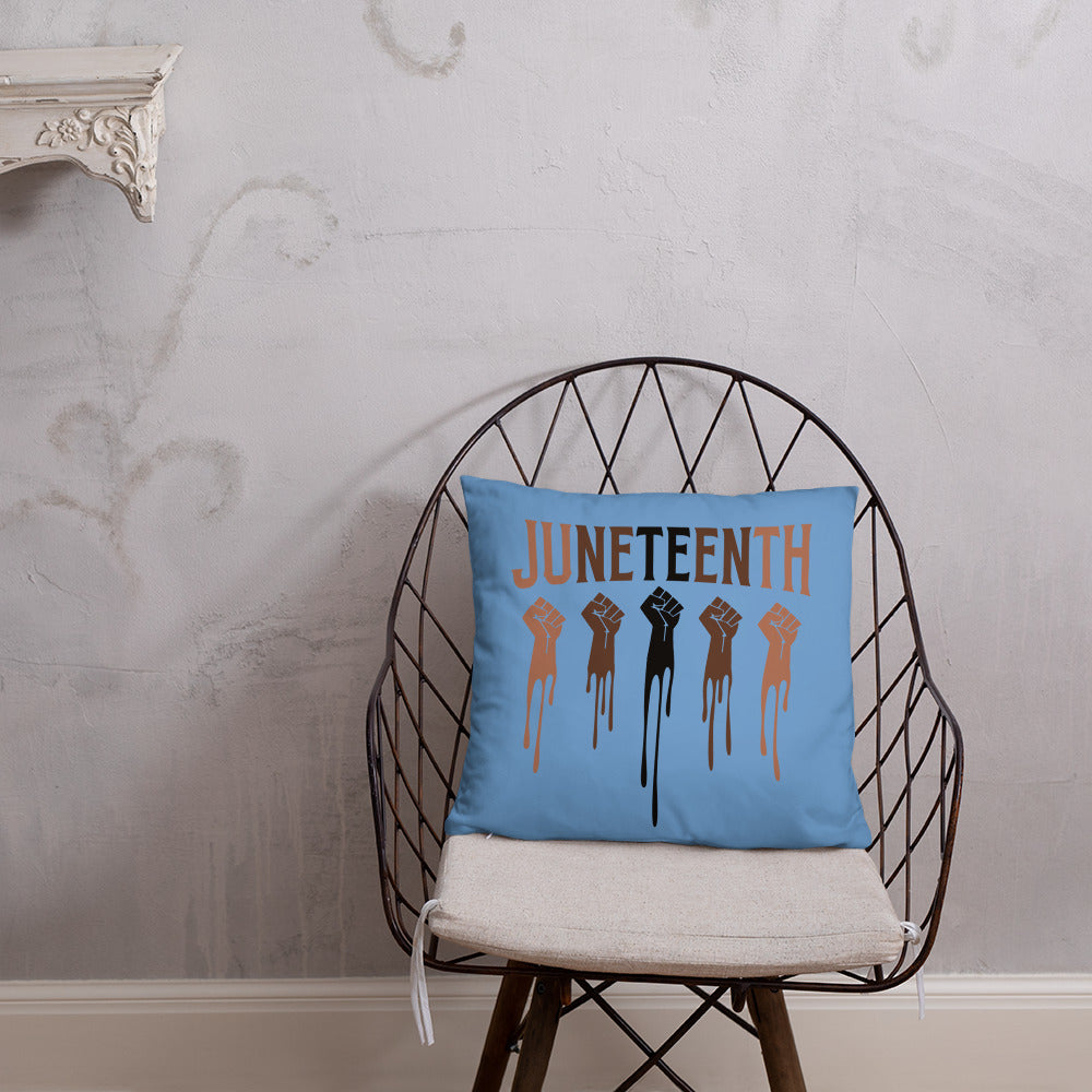 Juneteenth (Blue) Throw Pillow