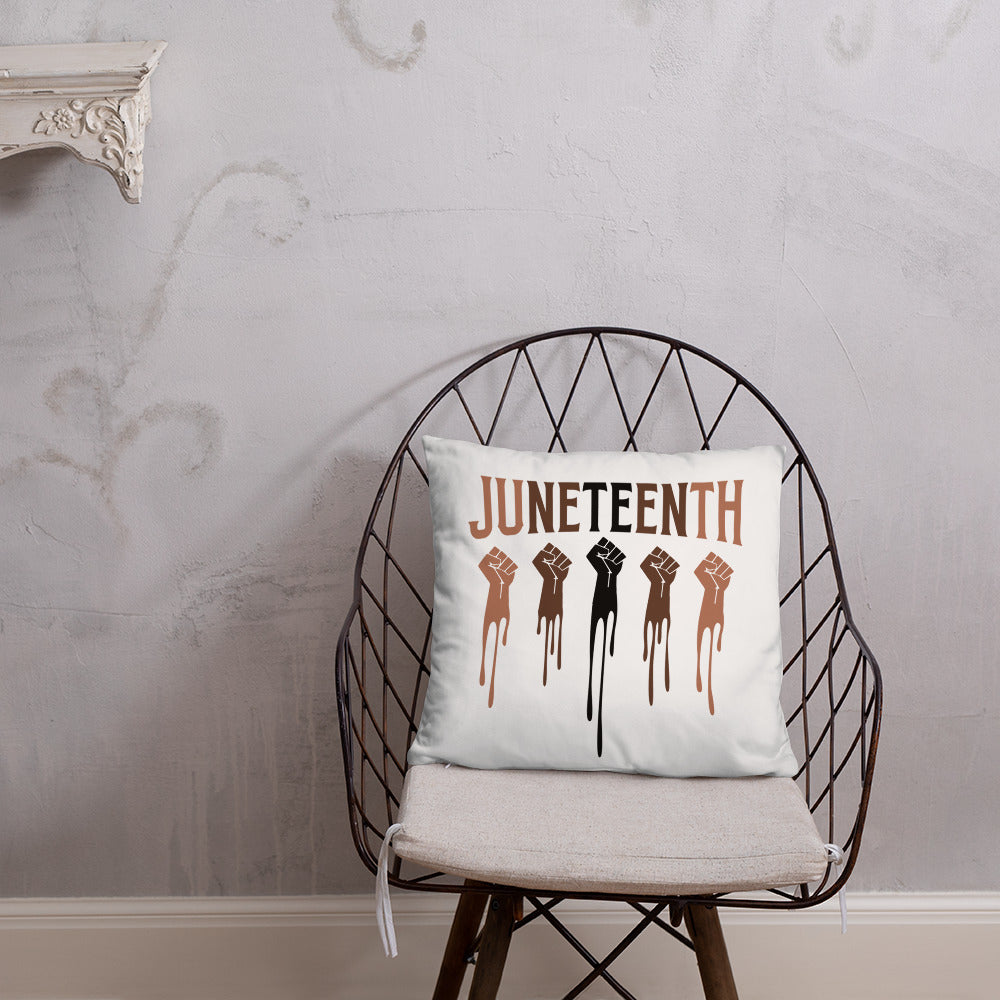 Juneteenth (White) Throw Pillow