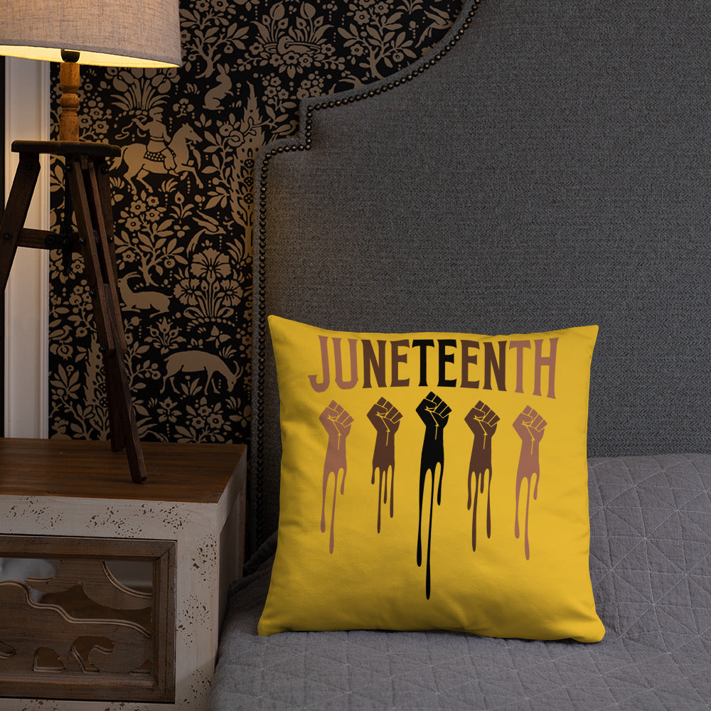 Juneteenth (Yellow) Throw Pillow