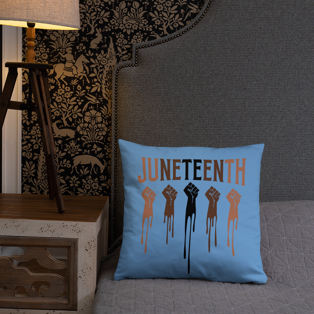 Juneteenth (Blue) Throw Pillow