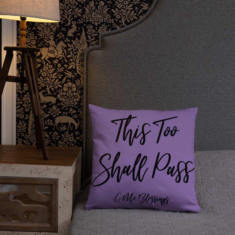 This too Shall Pass (Purple) Throw Pillow