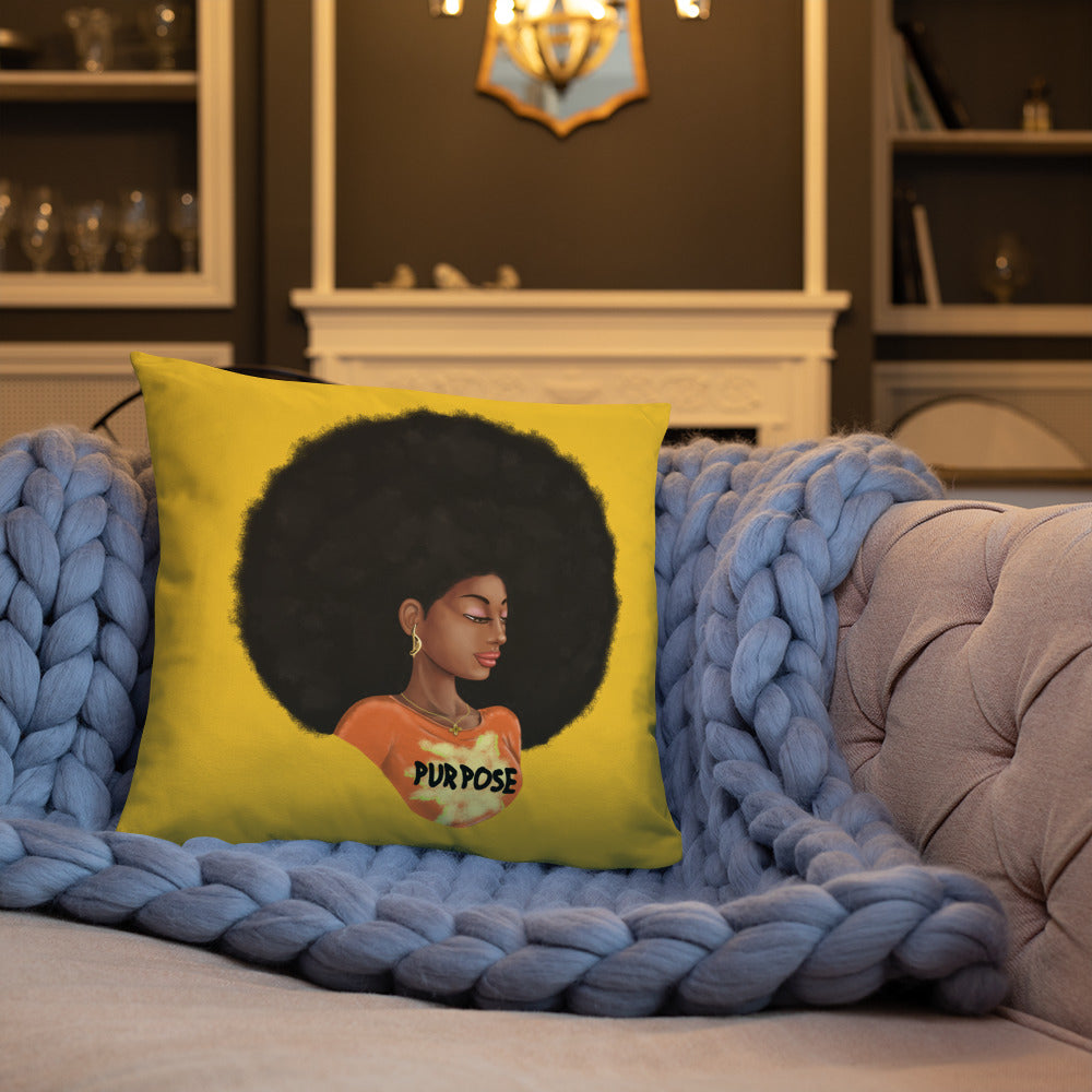 Purpose (Yellow) Throw Pillow