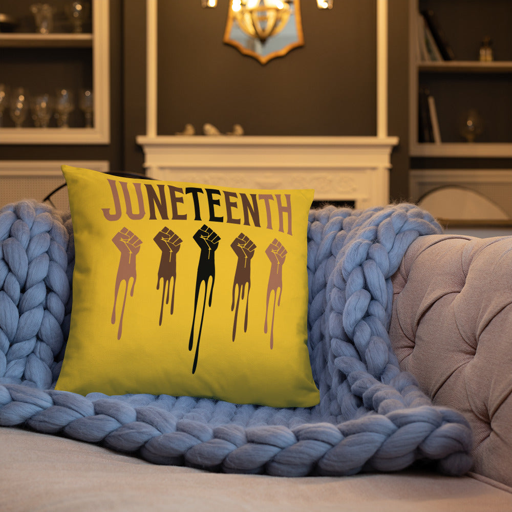Juneteenth (Yellow) Throw Pillow