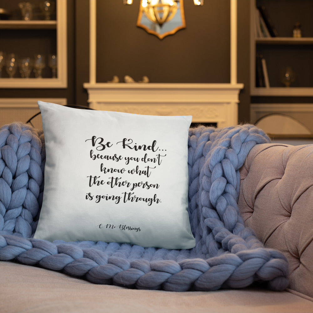 Be Kind (White) Throw Pillow