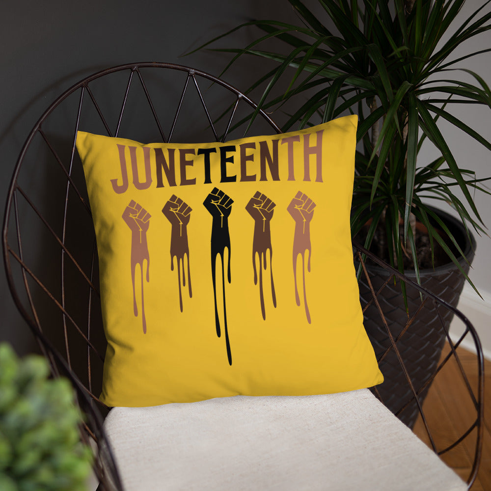 Juneteenth (Yellow) Throw Pillow