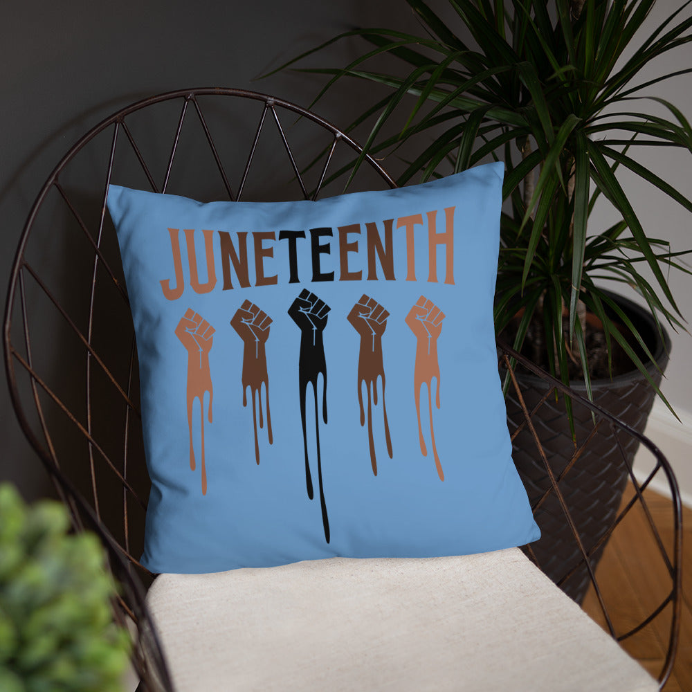 Juneteenth (Blue) Throw Pillow