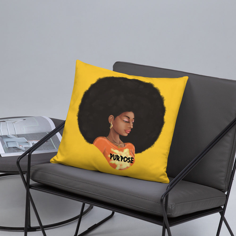 Purpose (Yellow) Throw Pillow
