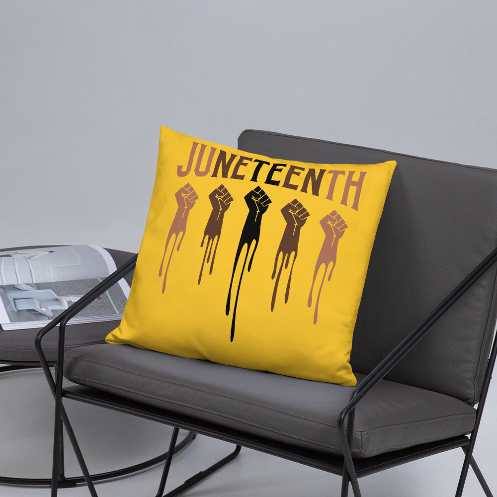 Juneteenth (Yellow) Throw Pillow