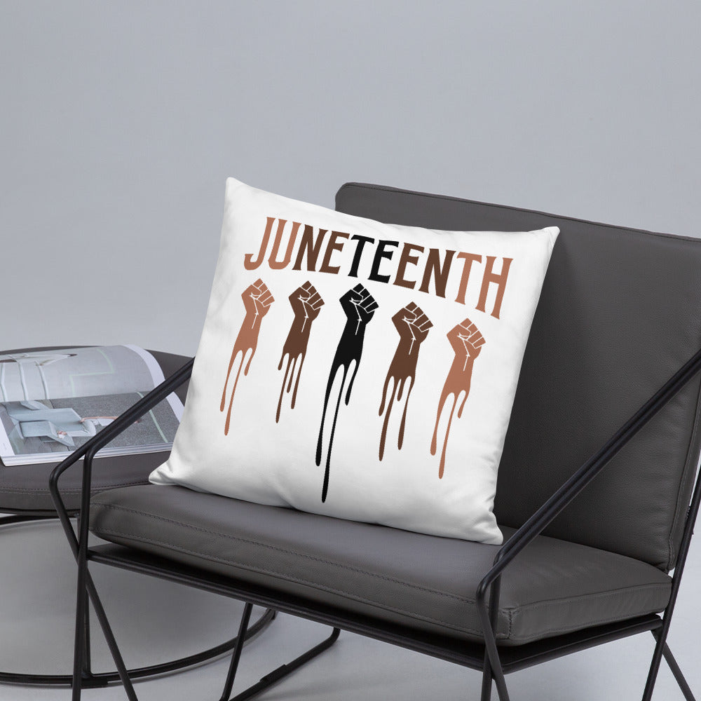 Juneteenth (White) Throw Pillow