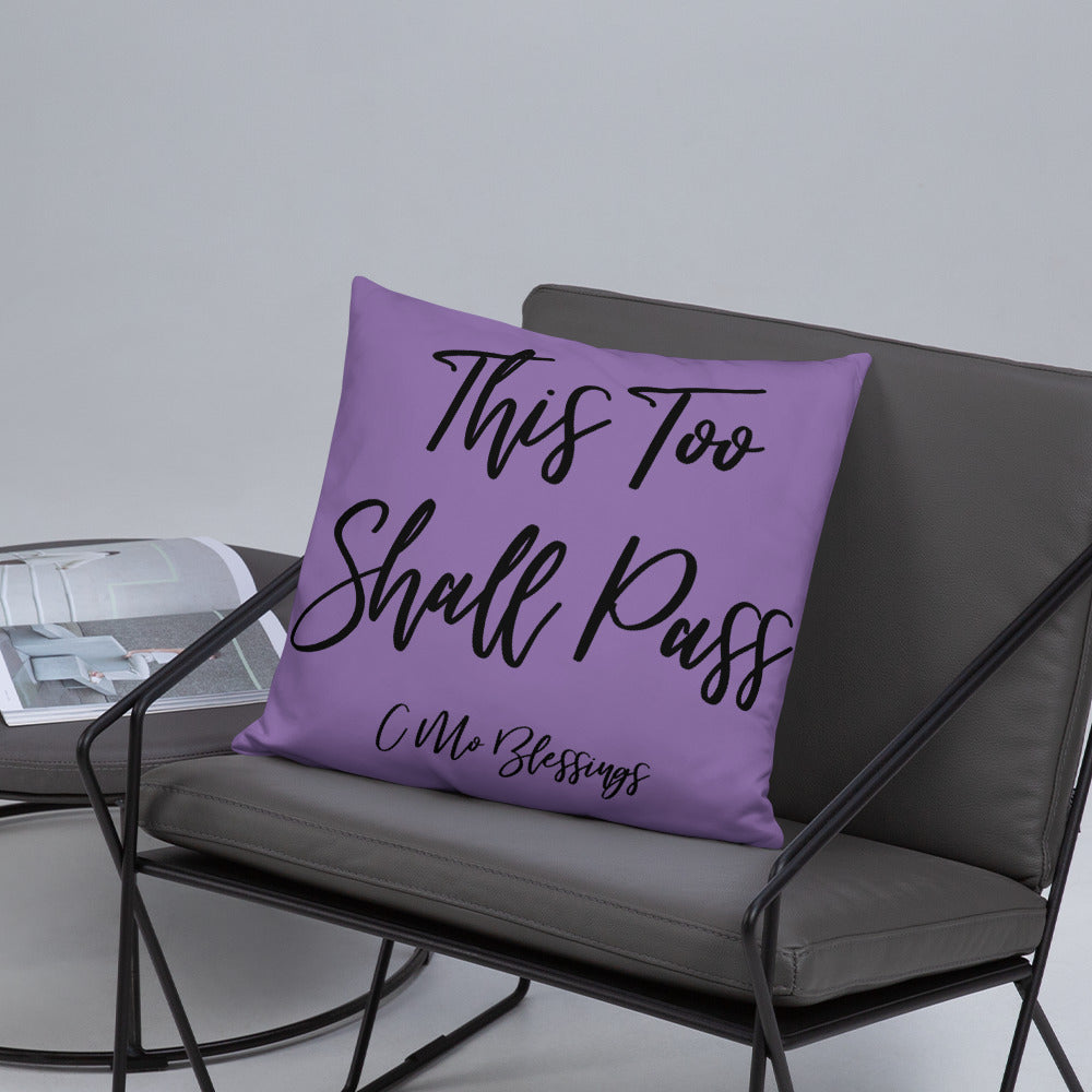 This too Shall Pass (Purple) Throw Pillow