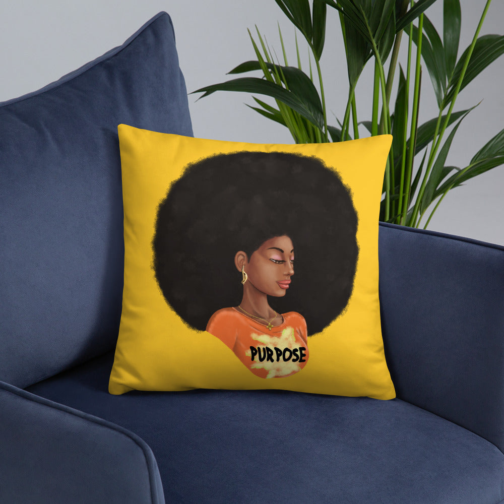 Purpose (Yellow) Throw Pillow