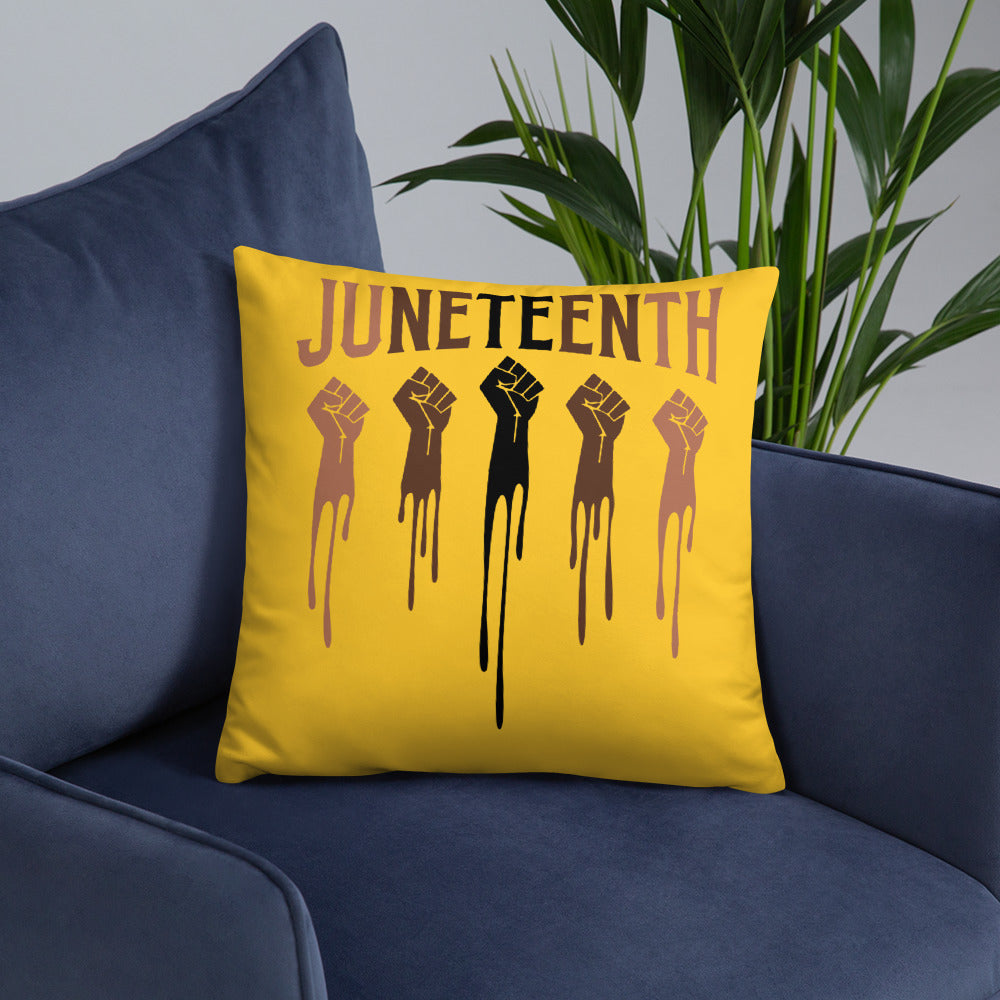 Juneteenth (Yellow) Throw Pillow