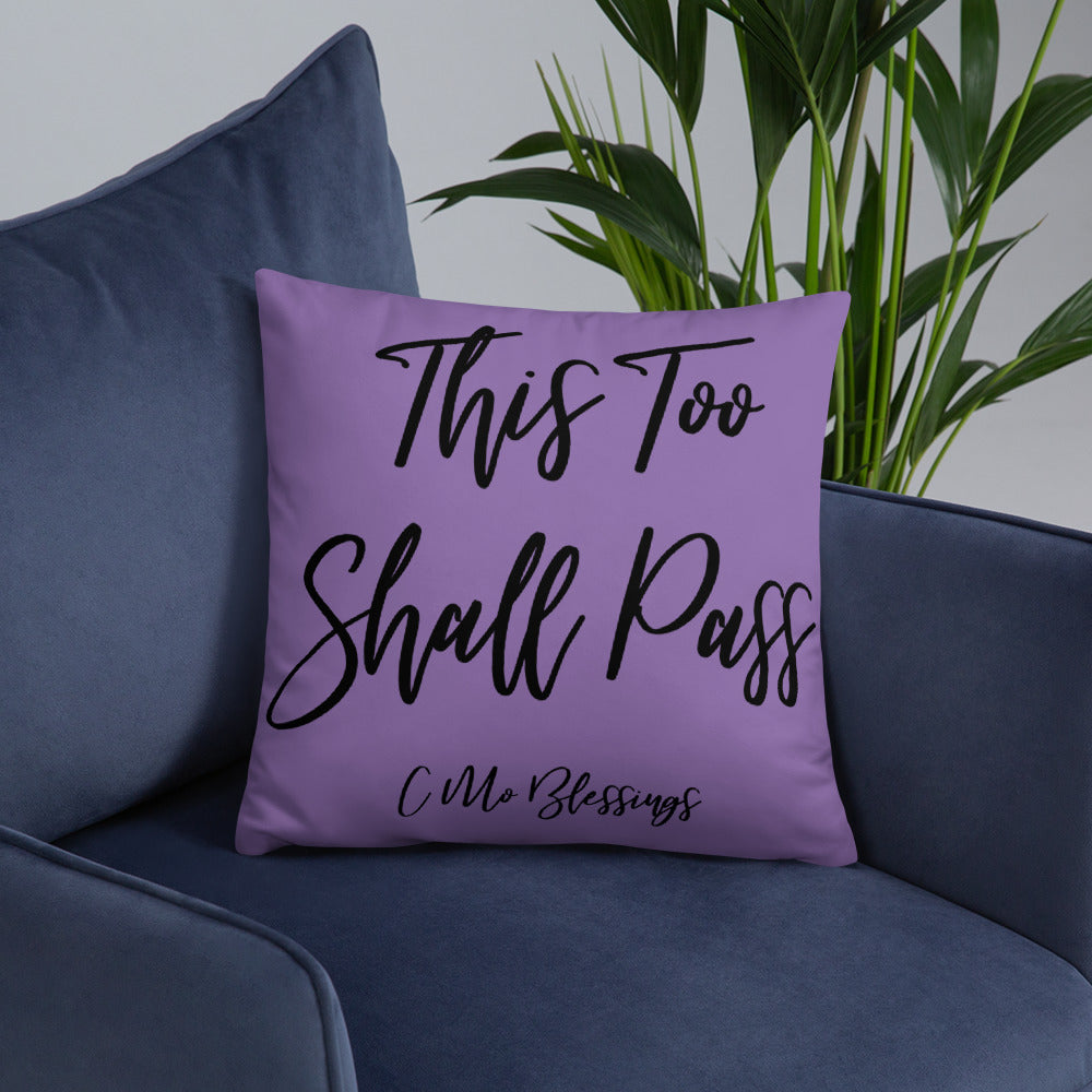 This too Shall Pass (Purple) Throw Pillow