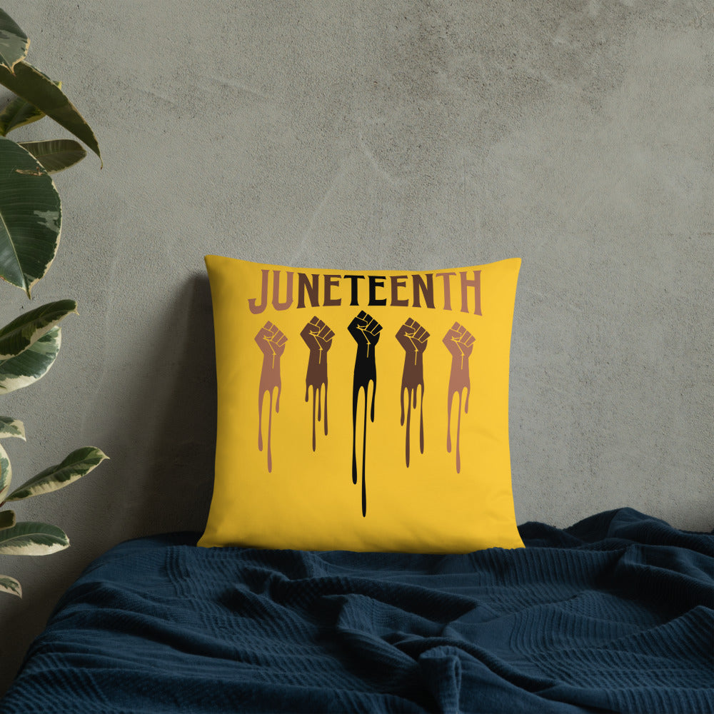 Juneteenth (Yellow) Throw Pillow