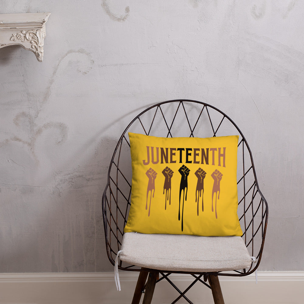 Juneteenth (Yellow) Throw Pillow
