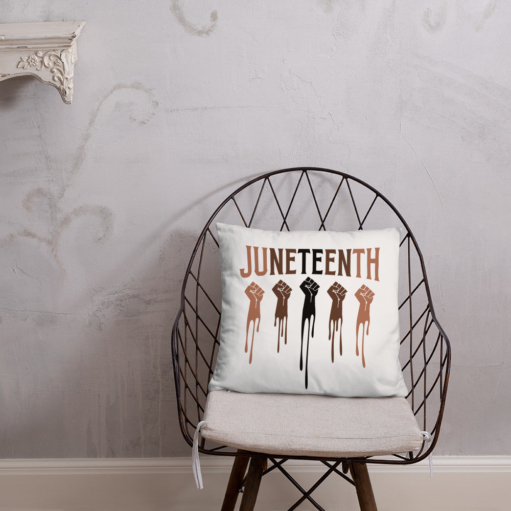 Juneteenth (White) Throw Pillow