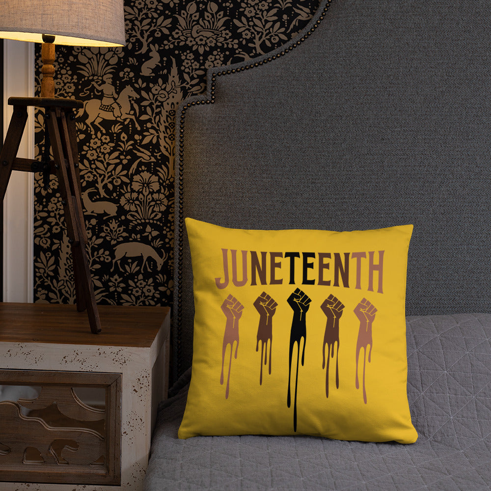Juneteenth (Yellow) Throw Pillow