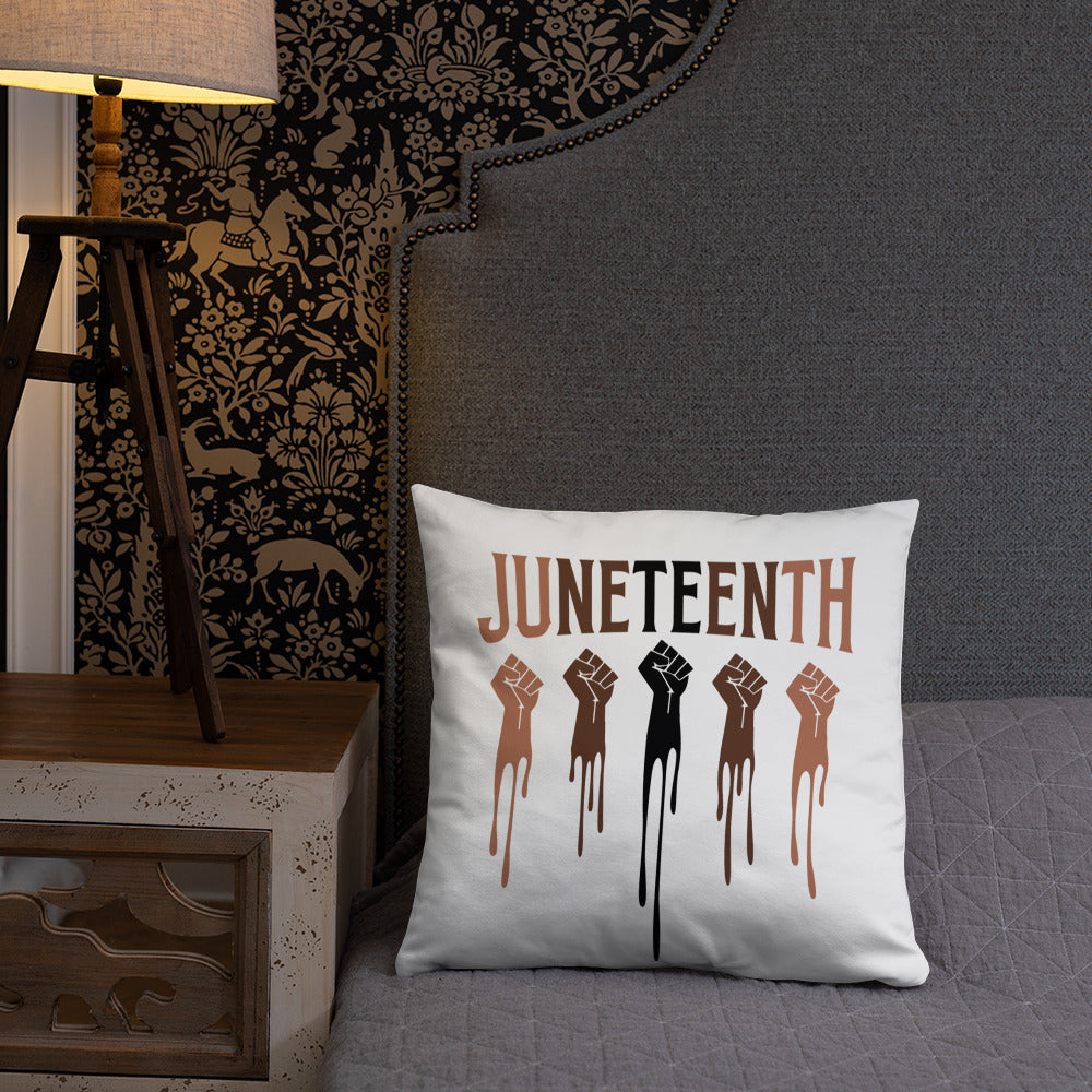 Juneteenth (White) Throw Pillow