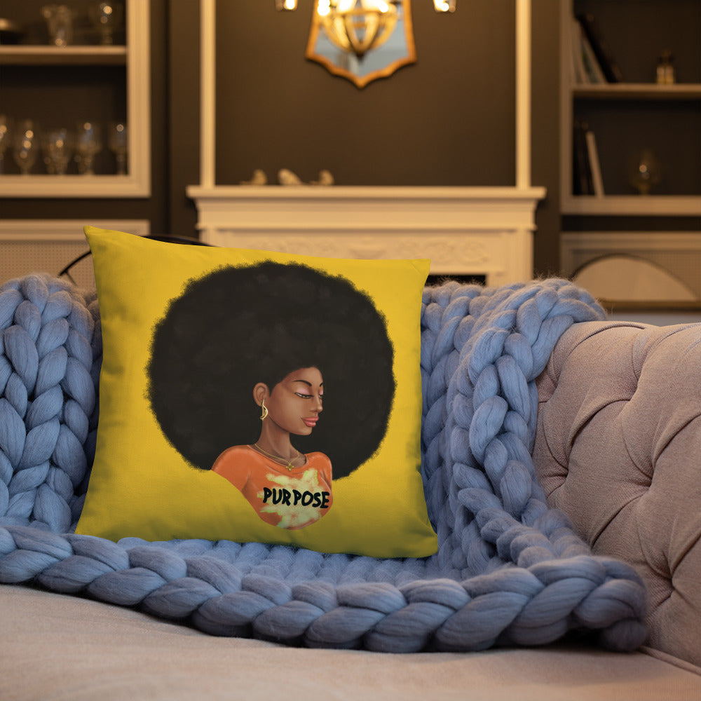 Purpose (Yellow) Throw Pillow