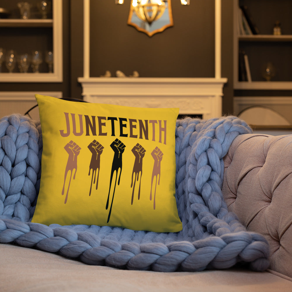 Juneteenth (Yellow) Throw Pillow