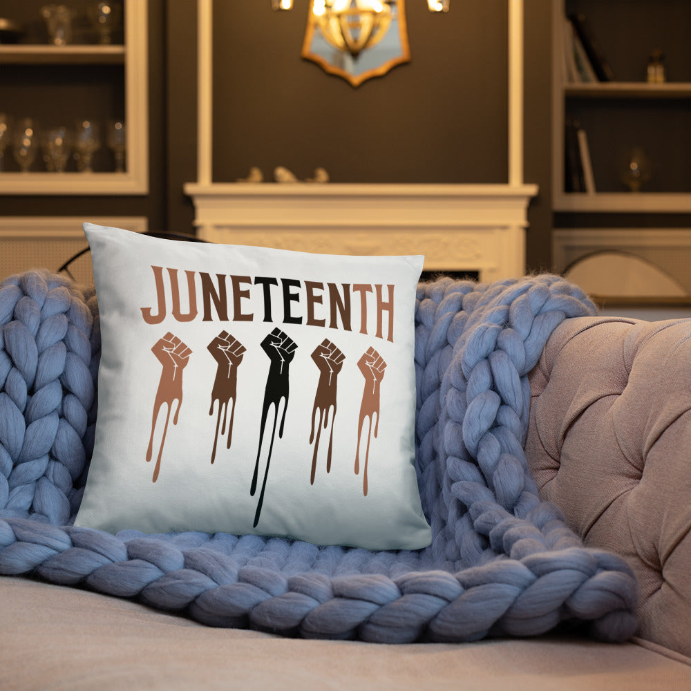 Juneteenth (White) Throw Pillow