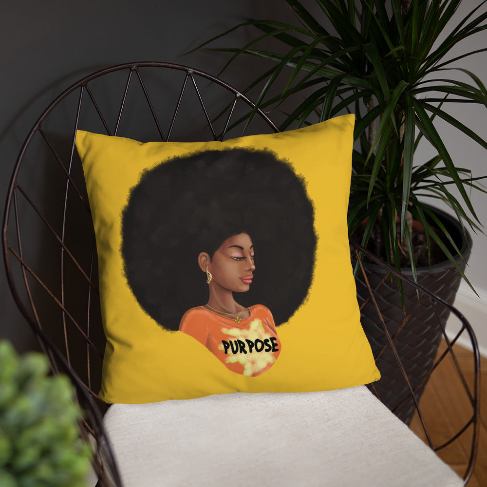 Purpose (Yellow) Throw Pillow