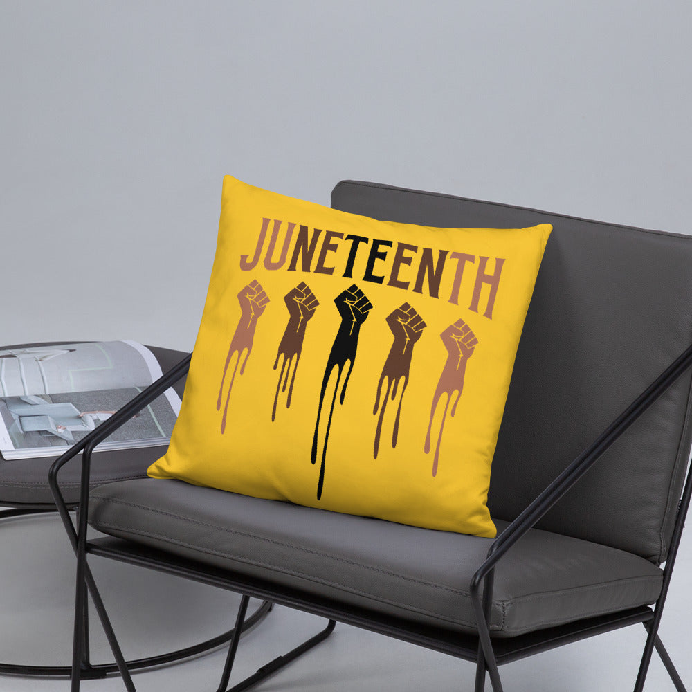Juneteenth (Yellow) Throw Pillow