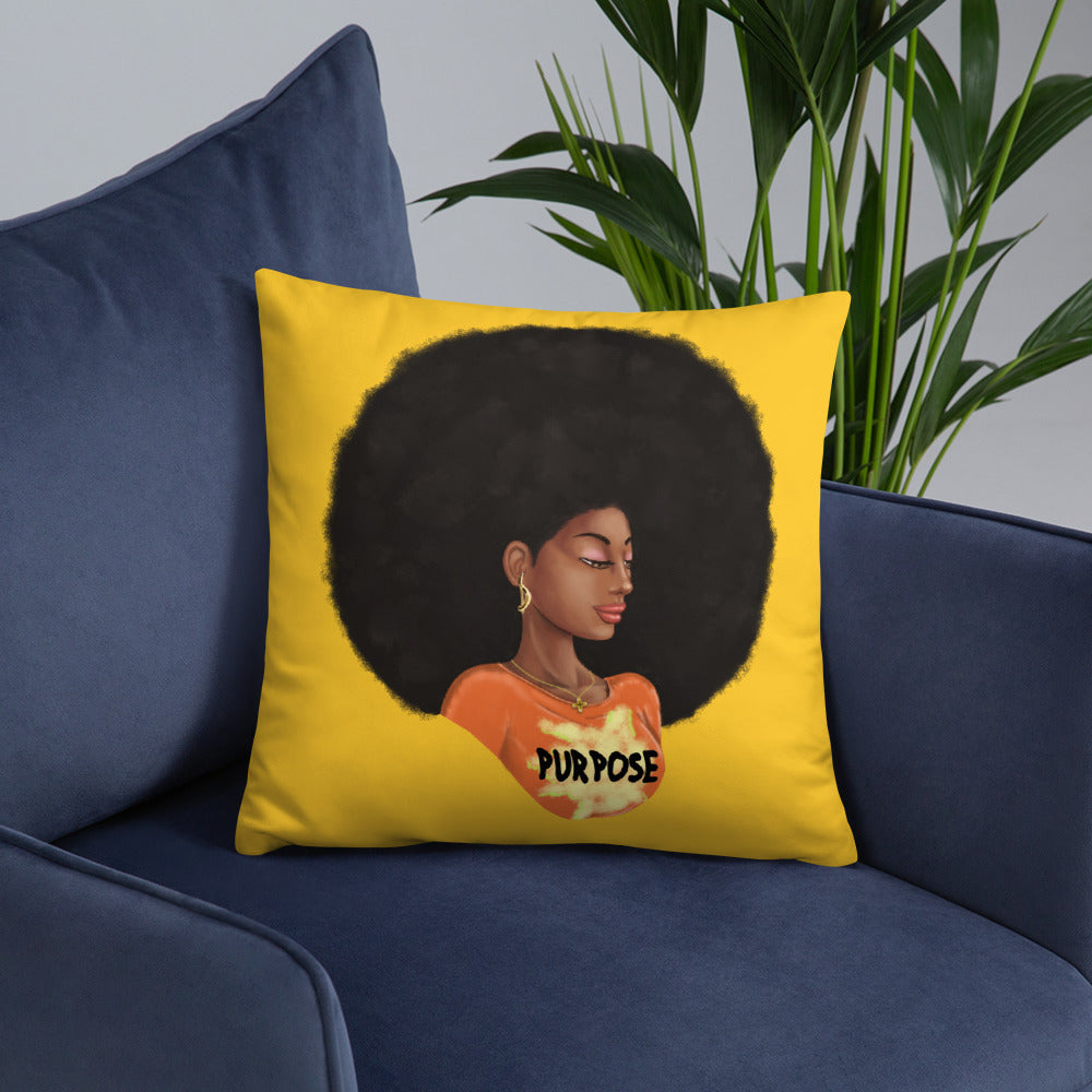 Purpose (Yellow) Throw Pillow