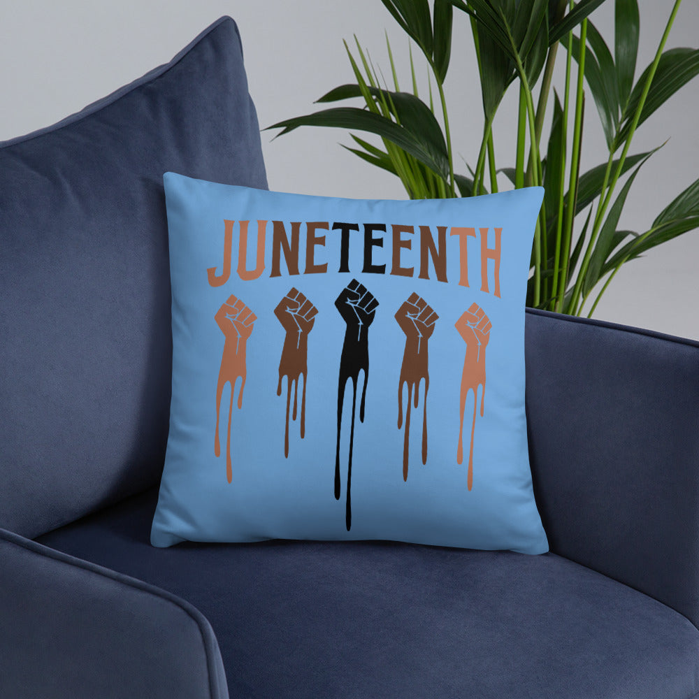 Juneteenth (Blue) Throw Pillow