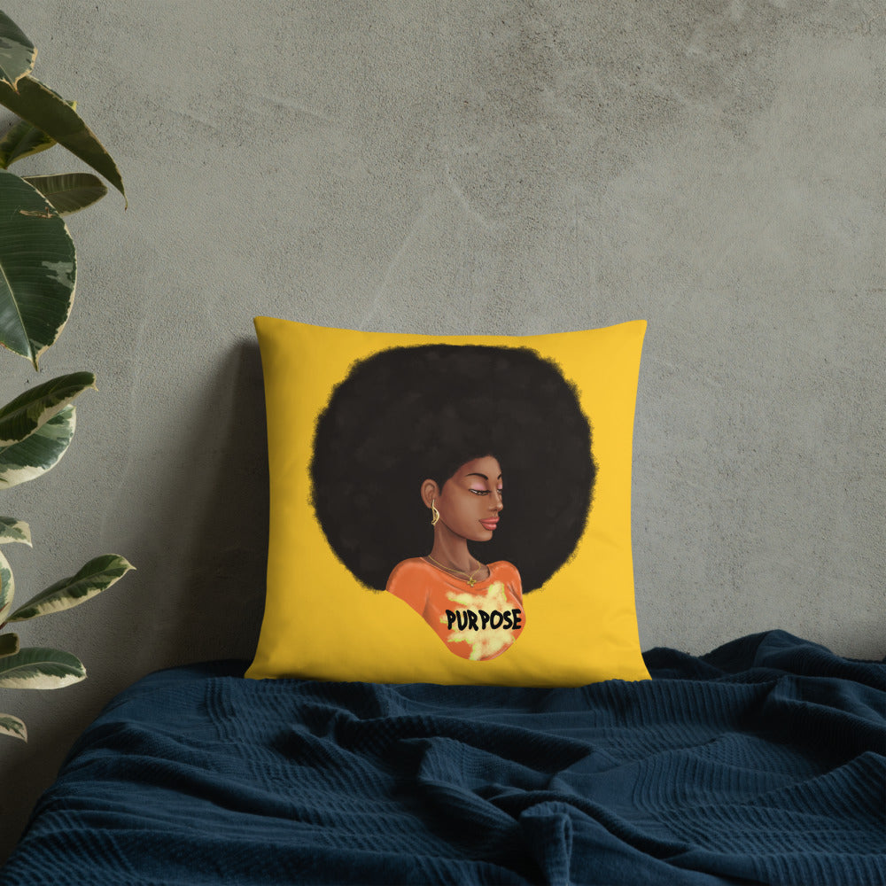 Purpose (Yellow) Throw Pillow