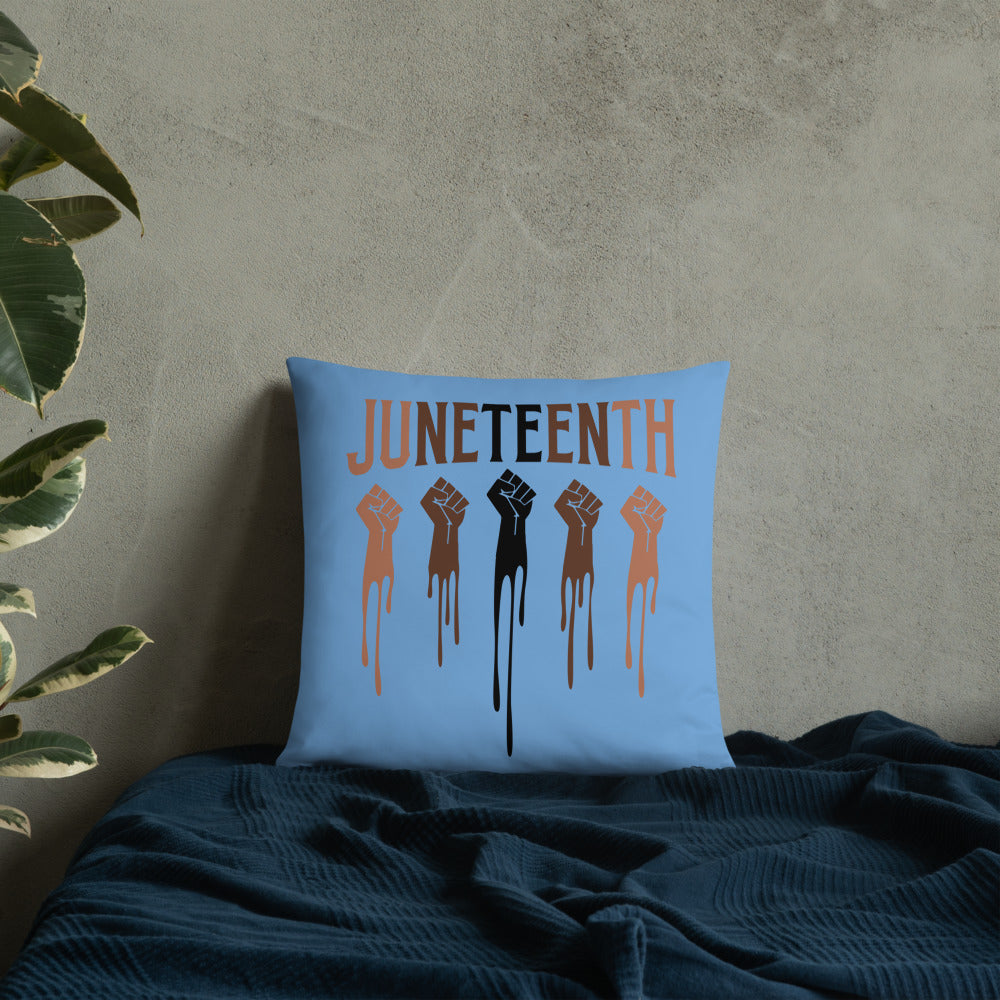Juneteenth (Blue) Throw Pillow