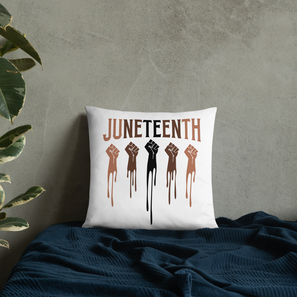 Juneteenth (White) Throw Pillow