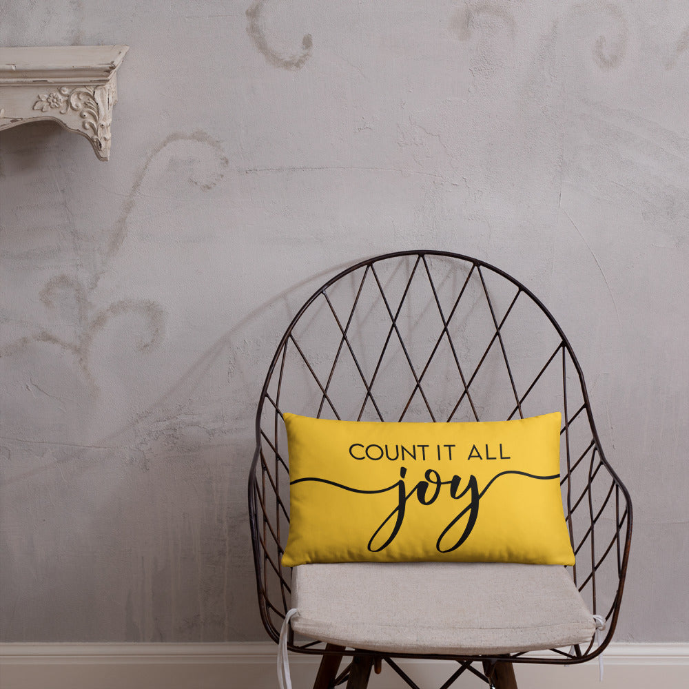 Count it All Joy (Yellow) Lumbar Pillow