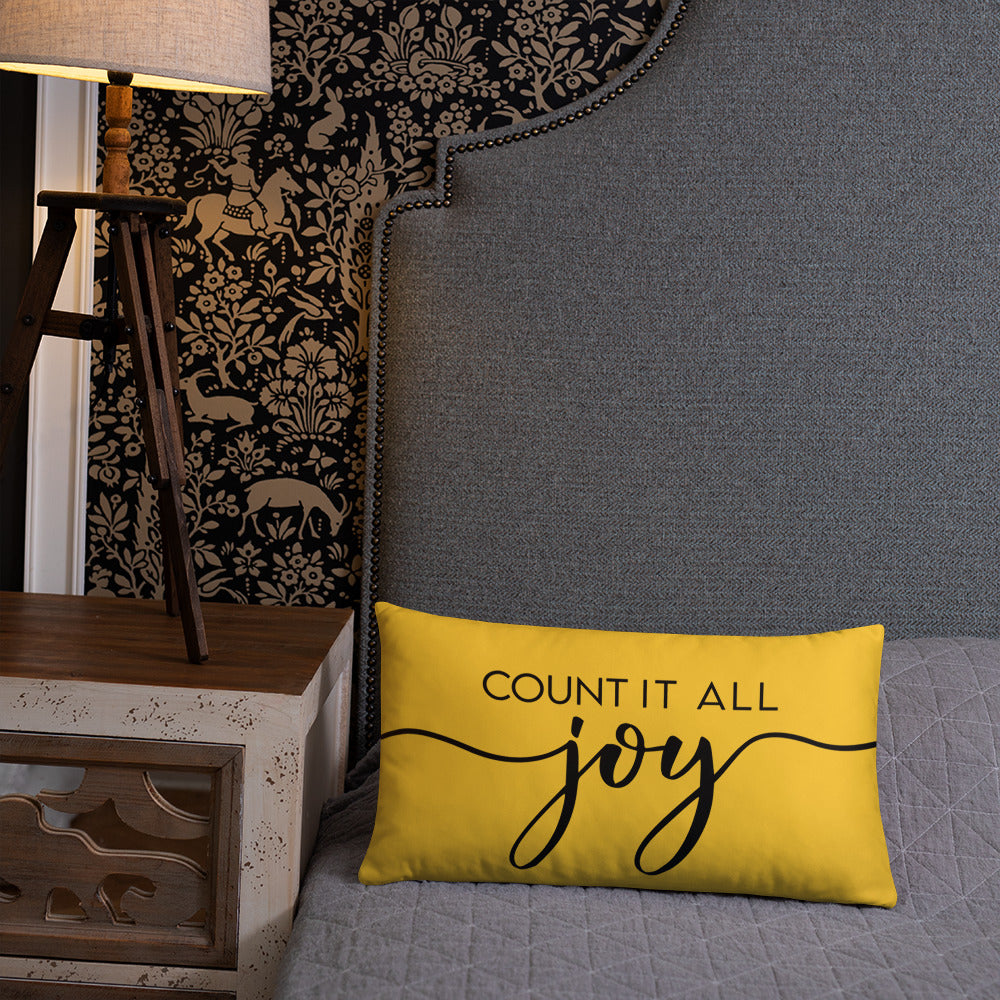 Count it All Joy (Yellow) Lumbar Pillow