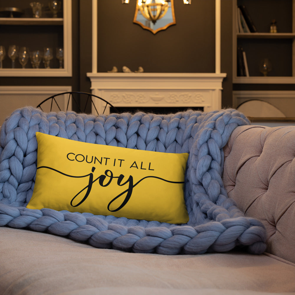 Count it All Joy (Yellow) Lumbar Pillow
