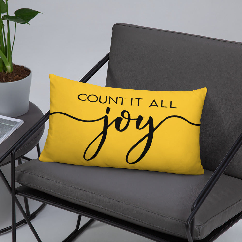 Count it All Joy (Yellow) Lumbar Pillow
