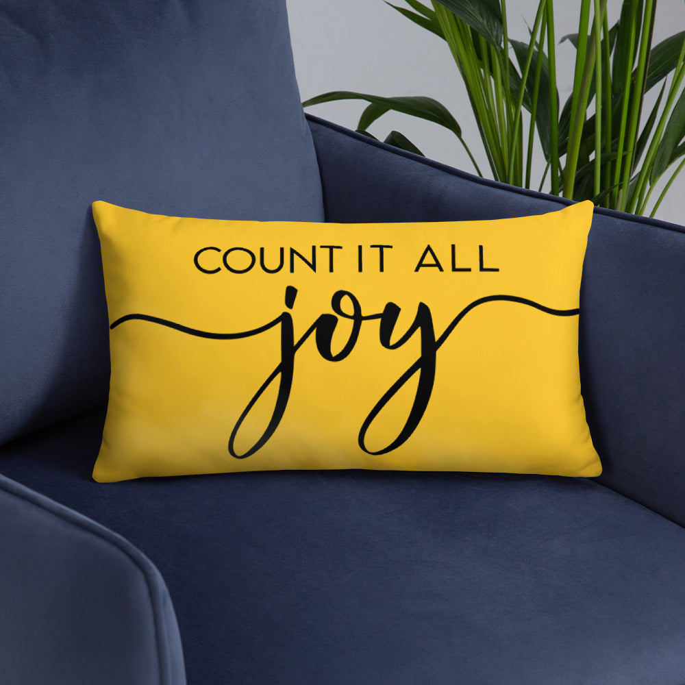 Count it All Joy (Yellow) Lumbar Pillow