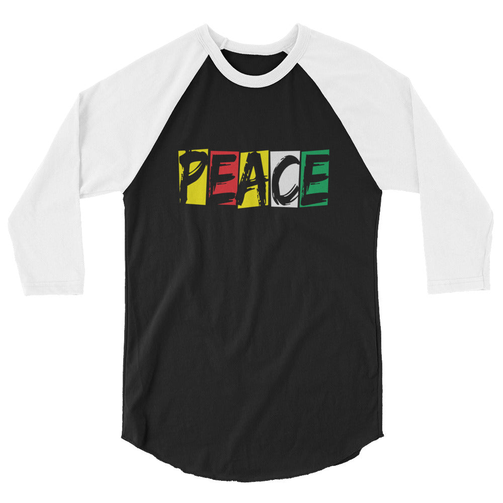 My Peace is Non Negotiable unisex 3/4 sleeve raglan shirt