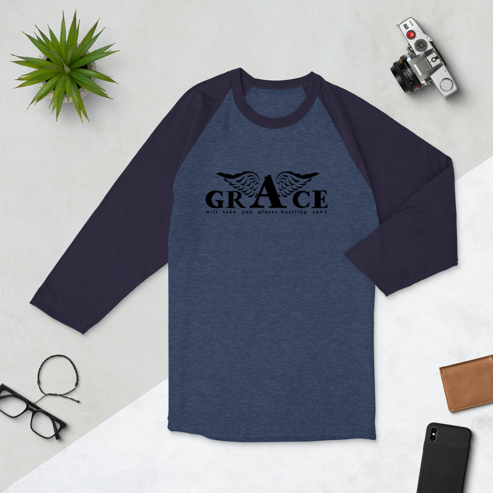 Grace Unisex 3/4 Sleeve Raglan Shirt