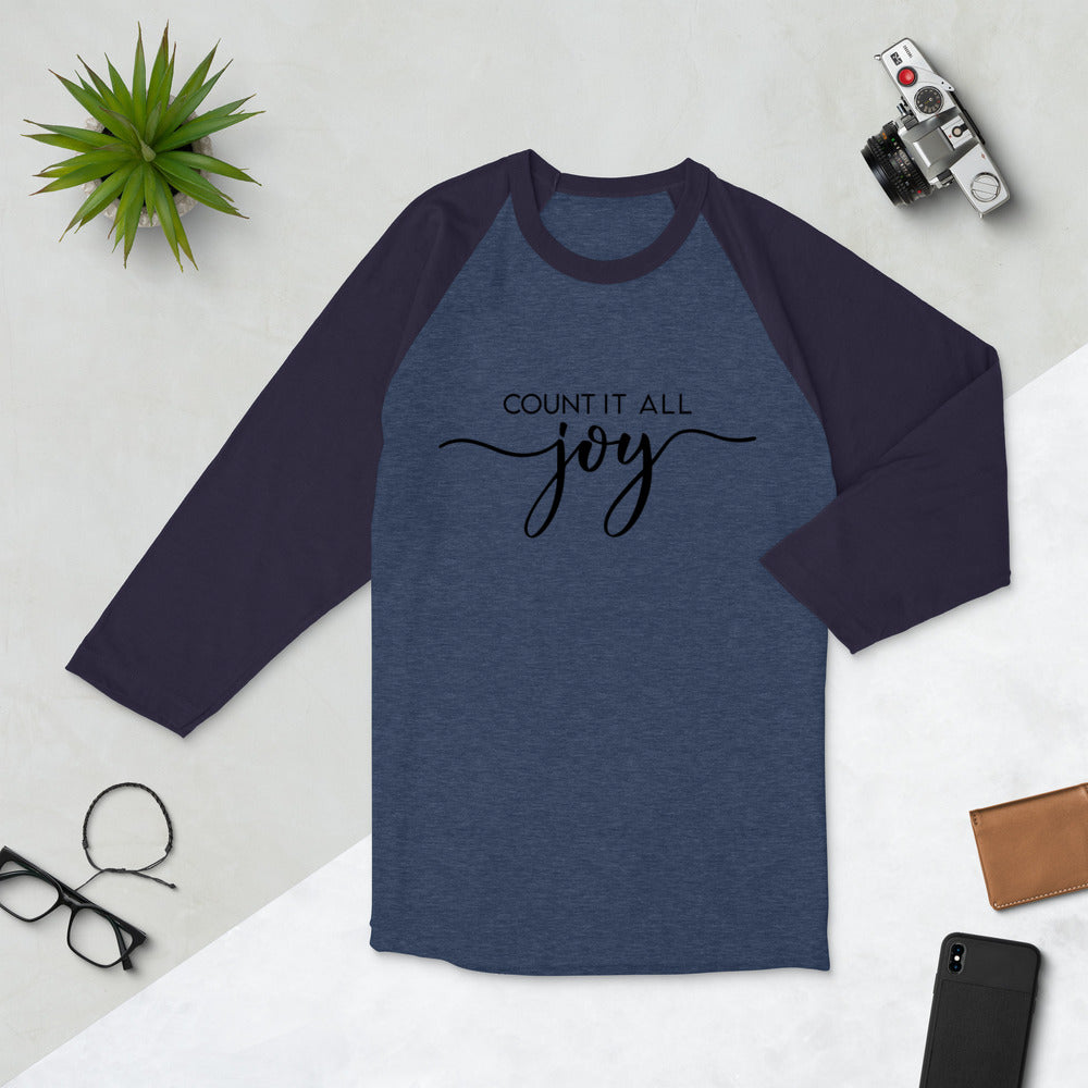 Count it All Joy Unisex 3/4 Sleeve Raglan Shirt