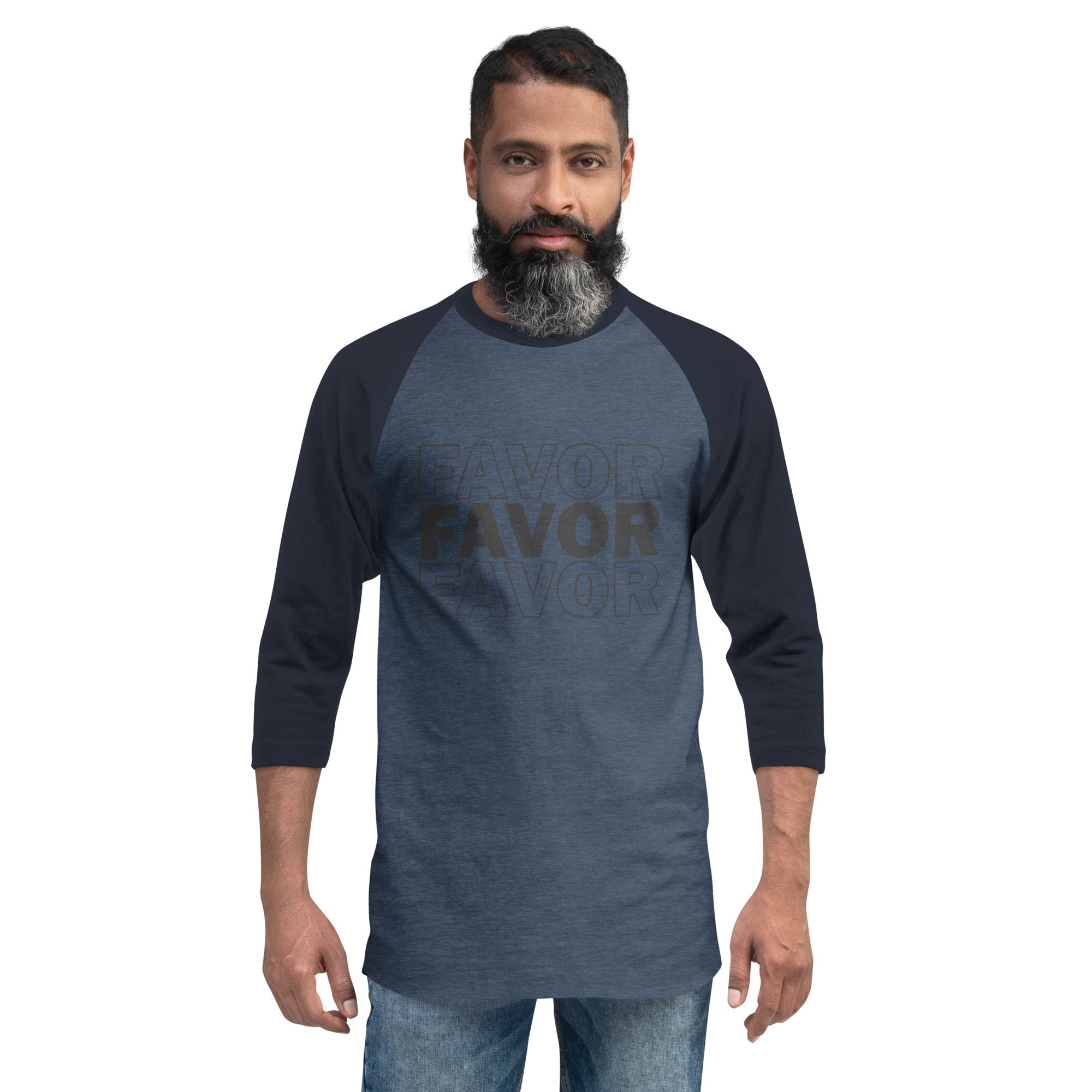 Favor 3/4 sleeve raglan Favor to the 3rd Power shirt
