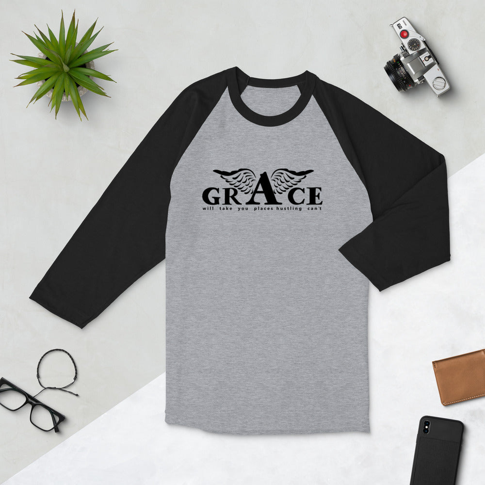 Grace Unisex 3/4 Sleeve Raglan Shirt