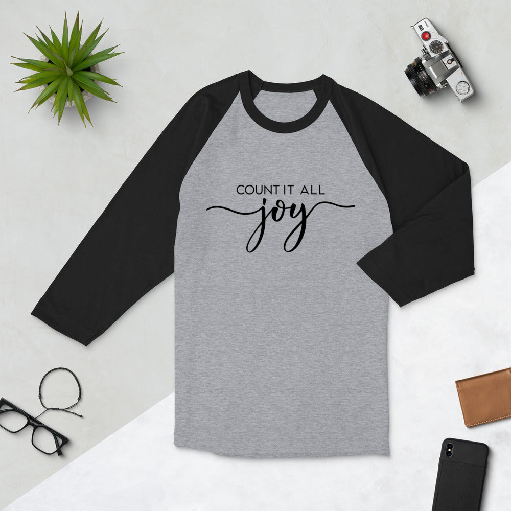 Count it All Joy Unisex 3/4 Sleeve Raglan Shirt