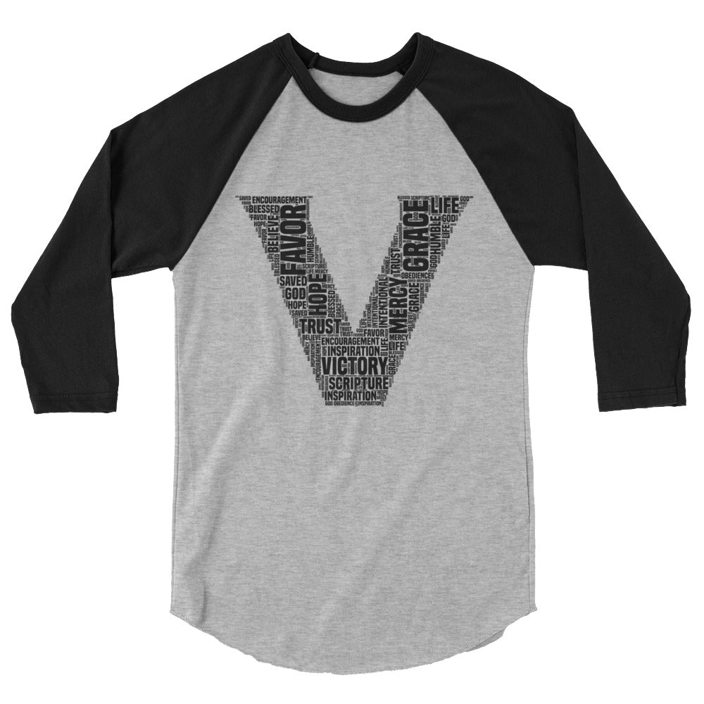 Victory unisex 3/4 sleeve raglan shirt