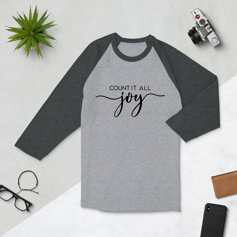 Count it All Joy Unisex 3/4 Sleeve Raglan Shirt