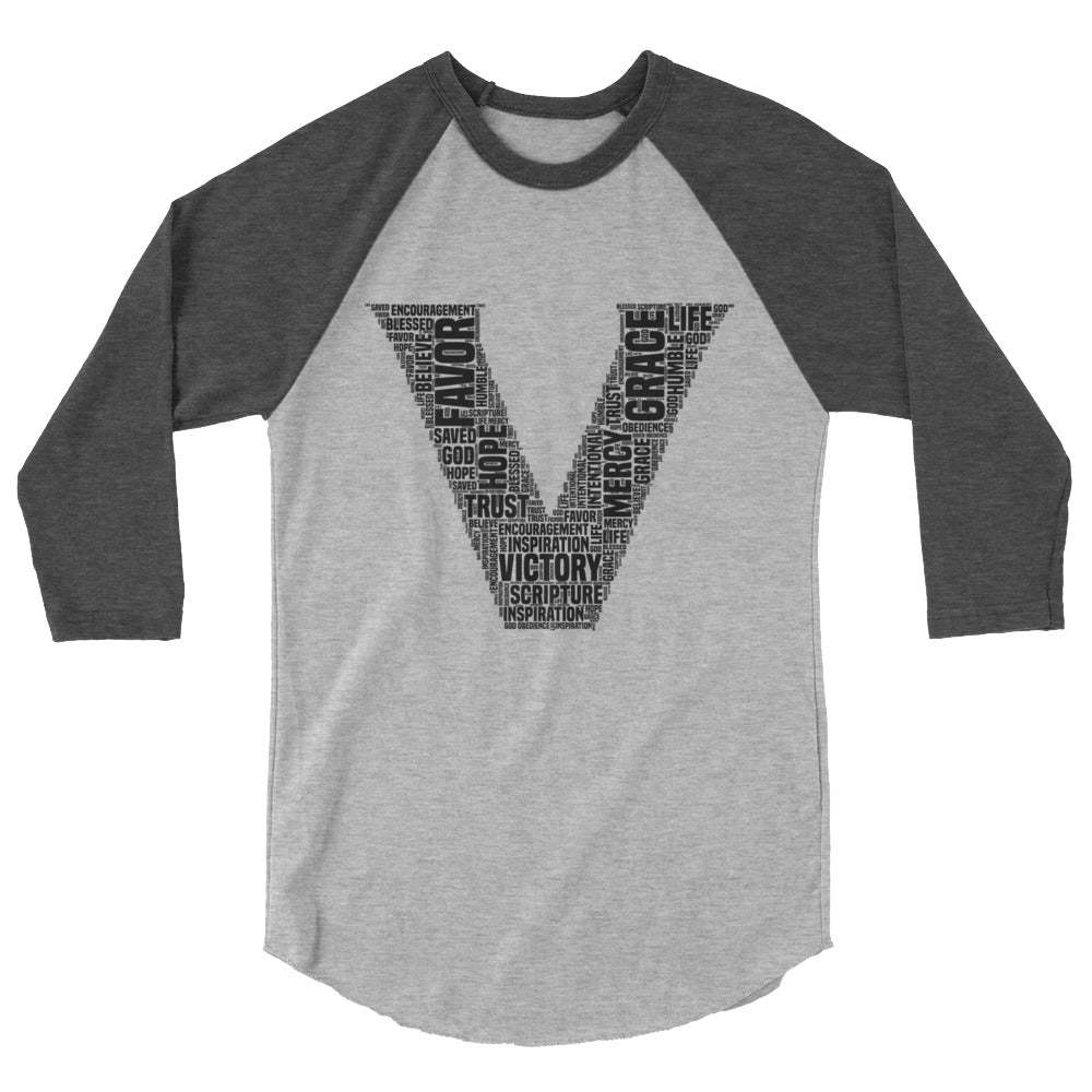 Victory unisex 3/4 sleeve raglan shirt