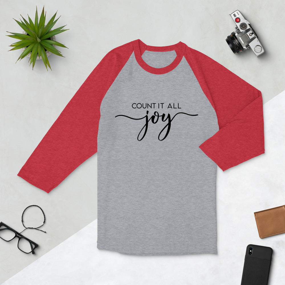 Count it All Joy Unisex 3/4 Sleeve Raglan Shirt