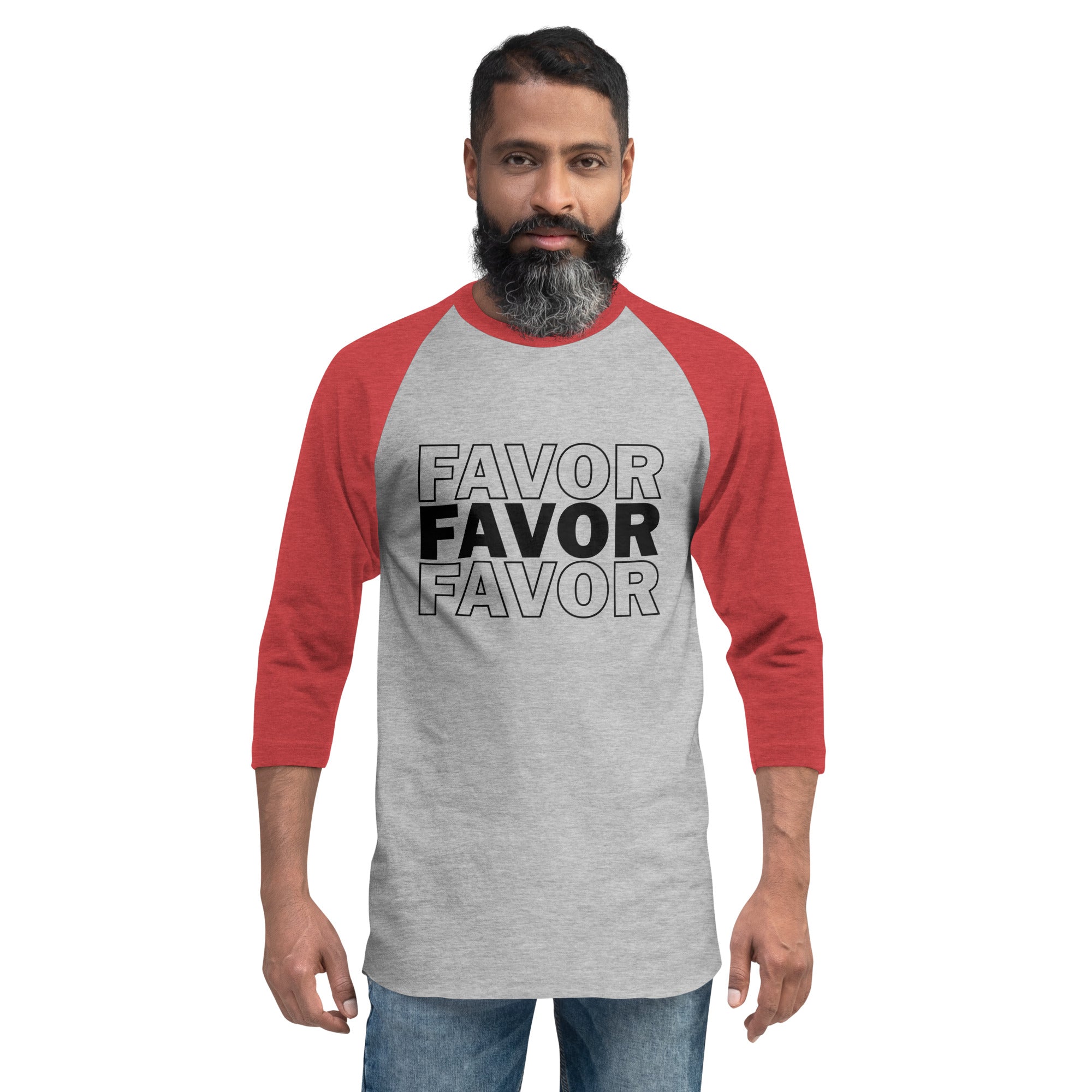 Favor 3/4 sleeve raglan Favor to the 3rd Power shirt