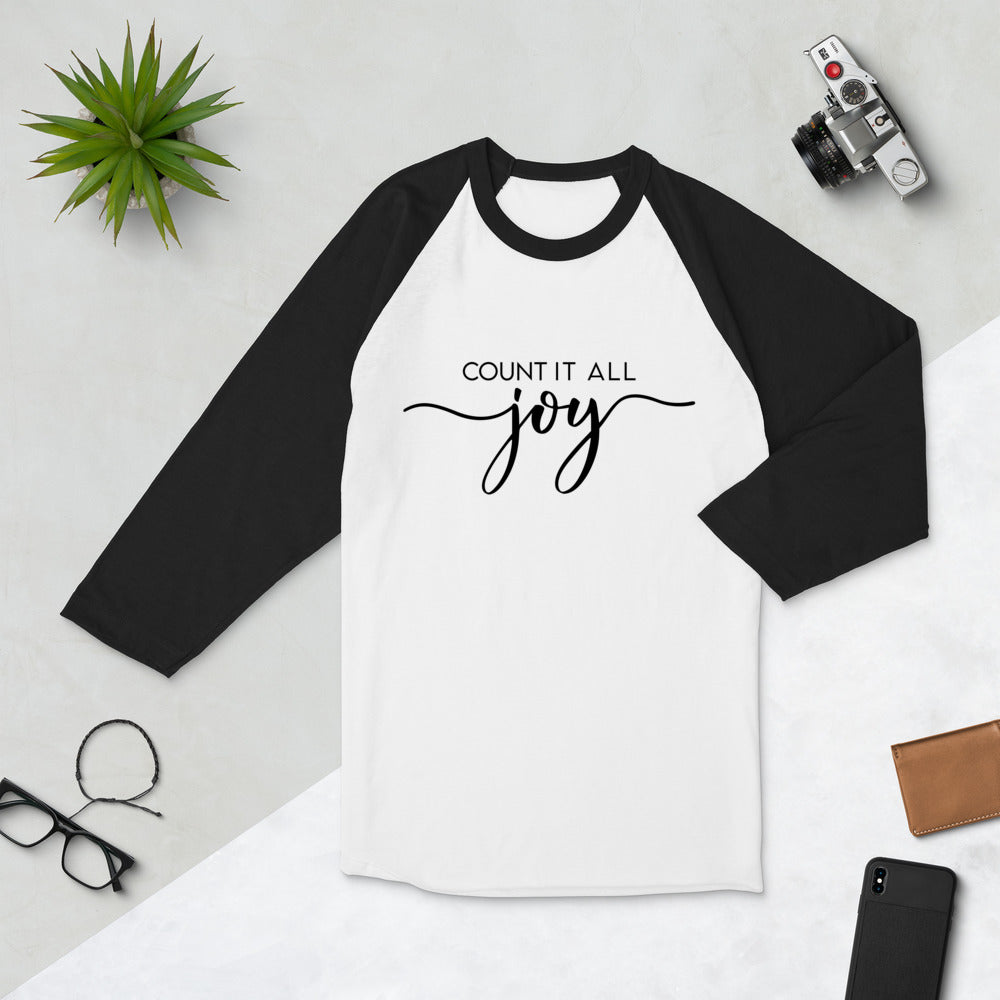 Count it All Joy Unisex 3/4 Sleeve Raglan Shirt